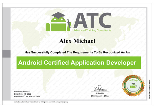 Android Certified Application Developer exam